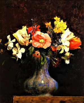 Flowers Camelias and Tulips - Henri Fantin-Latour