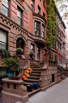New York: brown stone houses van Shaquille Maarschalkerweerd