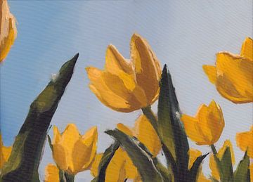 Tulpen - schilderij door Toon Nagtegaal van Toon Nagtegaal