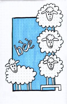 Sheep Blue without Dots by Patricia's Creations