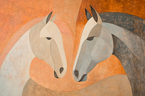 Harmonieuze ontmoeting - paardenportret