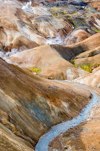 Reliëf van bergketen Kerlingarfjöll
