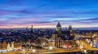 Skyline Amsterdam in the evening
