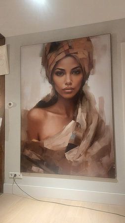 Modern portrait in earth tones