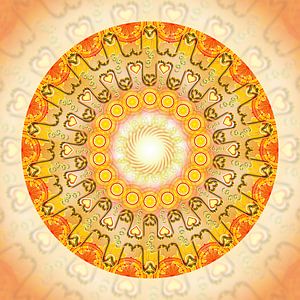 Kristallmandala-Sonnengott
