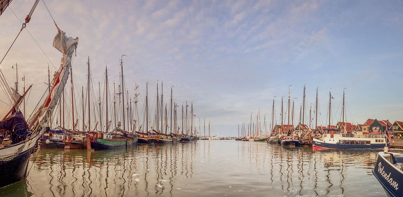 Panoramic harbour Volendam by John Leeninga