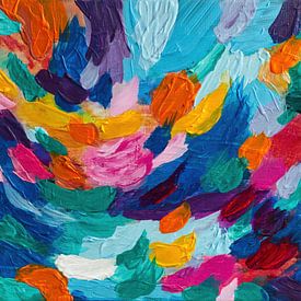 Abstract schilderij, kleurrijk, expressionisme van Joriali Abstract
