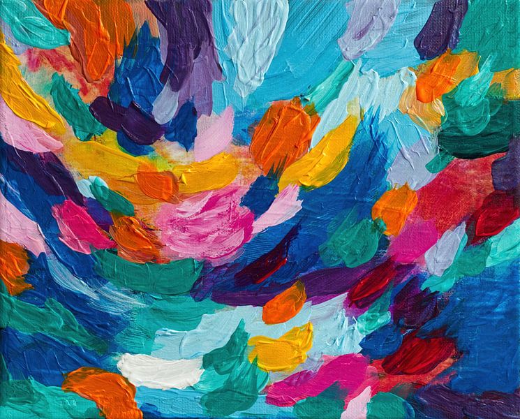 Abstrakte Malerei, farbenfroh, Expressionismus von Joriali Abstrakte Kunst