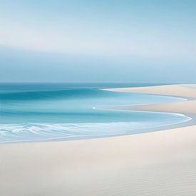 Strand en zee highkey-17 van Rautenberg Digital Art Maritim