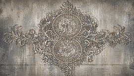 Ornement rustique sur béton patiné sur Kleurenrijk