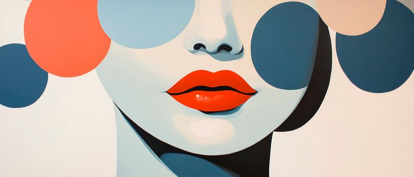 Kleurrijke lippen - stijlvolle elegantie van Poster Art Shop