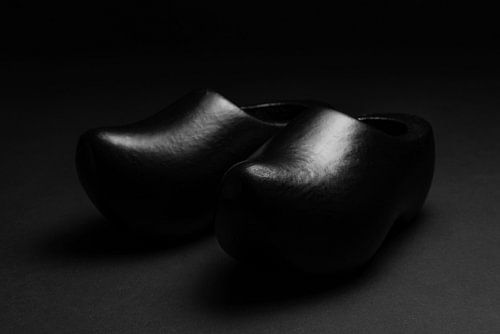 Zwarte klompjes in een low key opname