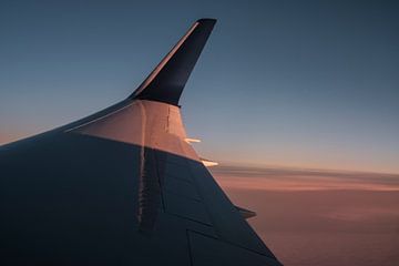 Vliegtuigvleugel | Delta Airlines van Laura Maessen | ColorIsTheLimit Photography