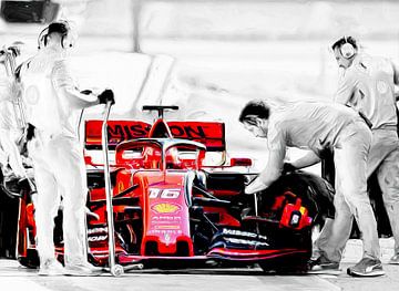 Charles Leclerc pitstop