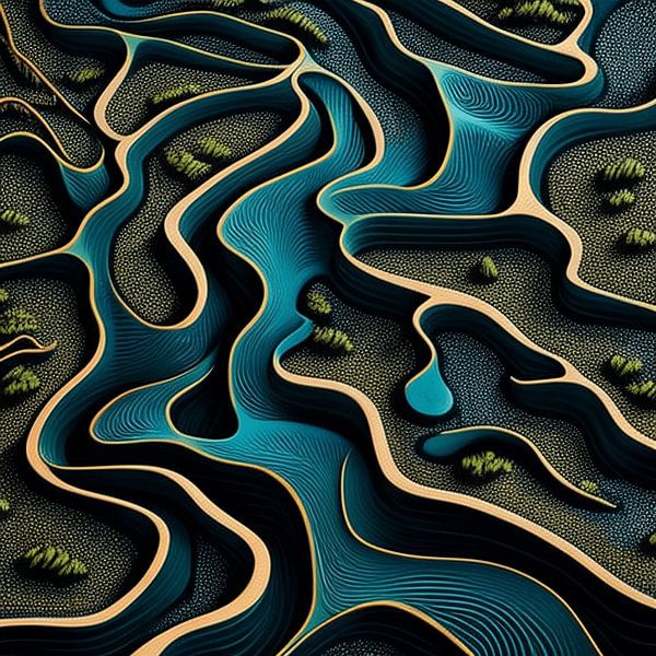 Flux topographique par Vythryd Arts