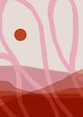Abstract minimalistisch landschap in pastelkleuren nr. 8 van Dina Dankers thumbnail