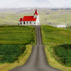 Church in Iceland with Landscape in Layers | Snaefellsnes by Maartje Hensen