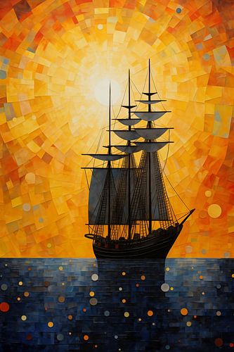 Segelboot abstrakt von Bert Nijholt