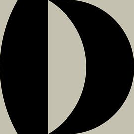 Schwarz Abstrakte Geometrische Formen Nr. 9 von Dina Dankers