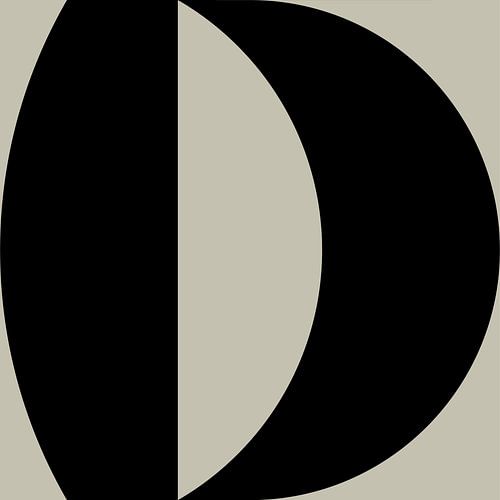 Zwarte Abstracte Geometrische Vormen nr. 9