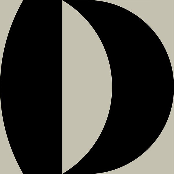 Schwarz Abstrakte Geometrische Formen Nr. 9 von Dina Dankers