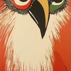 Eulenmalerei in leuchtenden Farben von Moderne Kollektion