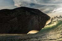 Colorful Ocean Wave crest shape.
