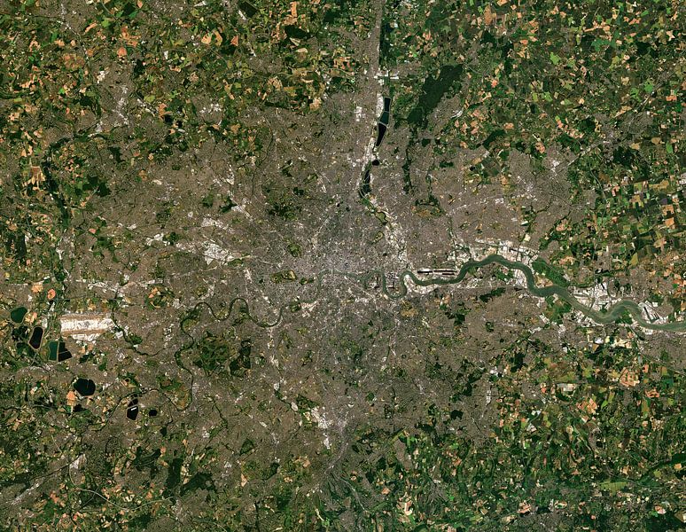 Image satellite de London City, Royaume-Uni par Wigger Tims