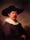 Rembrandt Herman Doomer met clowns neus van Maarten Knops thumbnail