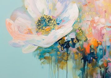 Bloem art van Abstract Schilderij