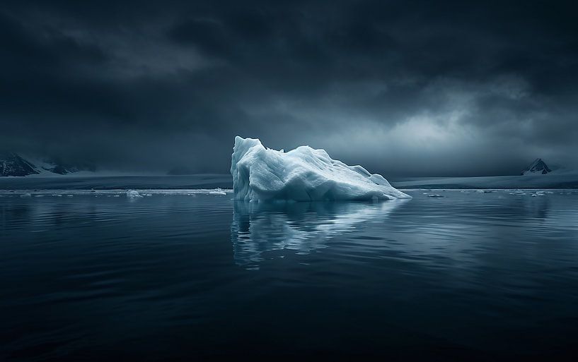 Eismeer von fernlichtsicht