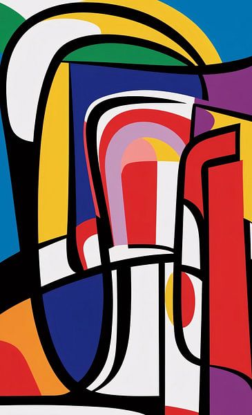 Œuvre d'art moderne abstraite et colorée par Imperial Art House