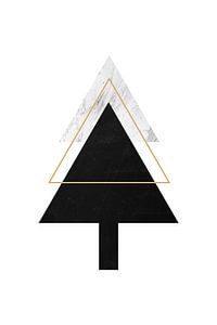 Minimalist Marble Christmas Tree - Christmas Print