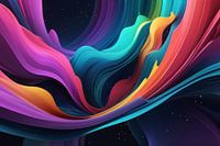 abstract background aurora rainbow