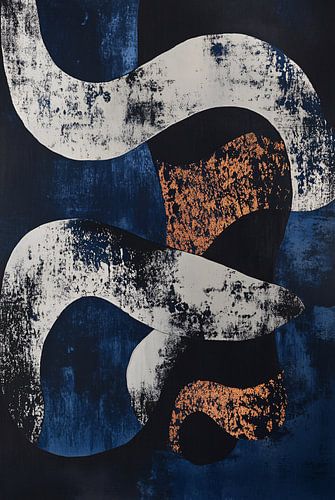 Formes abstraites organiques en contraste