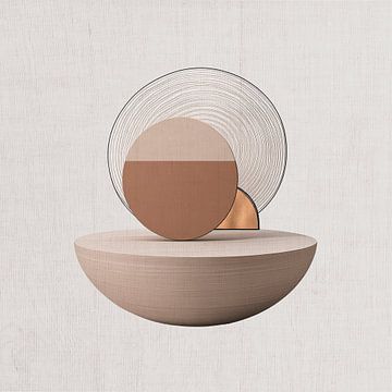 Retro  collage - Minimal  Art - 1 van Studio Pieternel