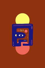 Ethno tribal moon by FRESH Fine Art