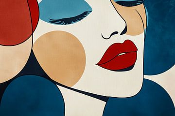 Face of colours - Kiss of the muse Play of colours of the kisser by Poster Art Shop