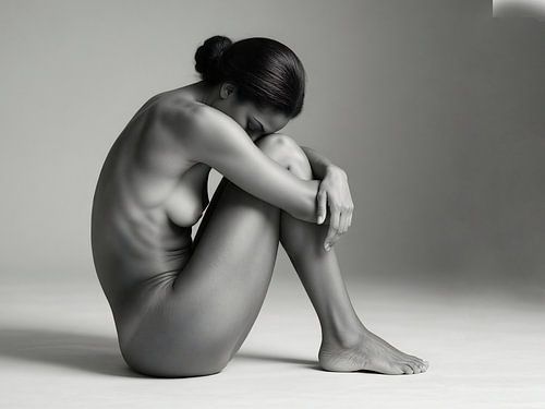 Silent Form – Elegante Zwart-Wit Fine Art Nude Fotografie