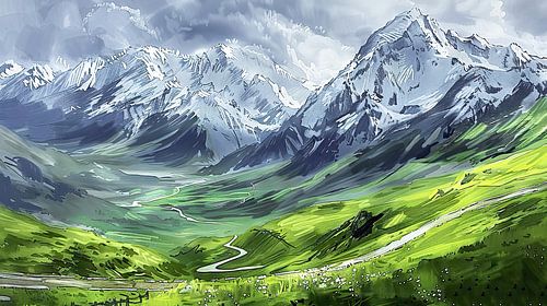 Majestueux paysage de montagne
