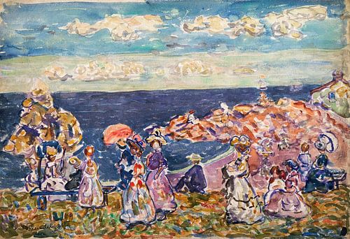 Maurice Prendergast-Op het strand