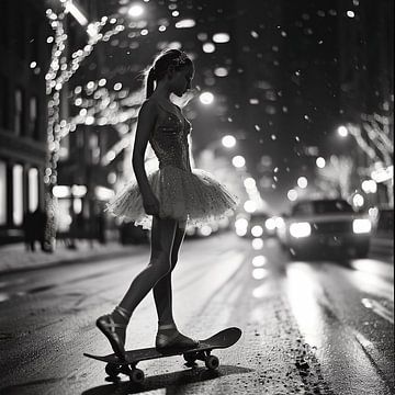 City Night Ballet: Skateboard in de Schijnwerpers van Karina Brouwer