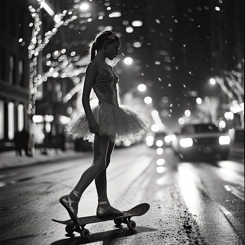 City Night Ballet: Skateboard in the Spotlight