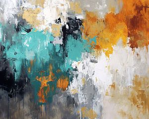 Abstract Turquoise | Turquoise Contrast Energy sur Tableaux ARTEO