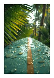 Surfing Surfboard by Poster Art Shop