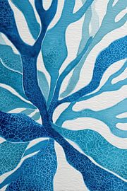 Watercolour abstraction in cool shades of blue by Thea