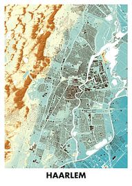 Carte des hauteurs de Haarlem sur STADSKAART