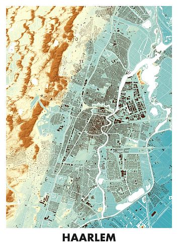 Carte des hauteurs de Haarlem