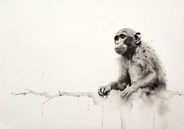 Malender Affe von ARTEO Gemälde