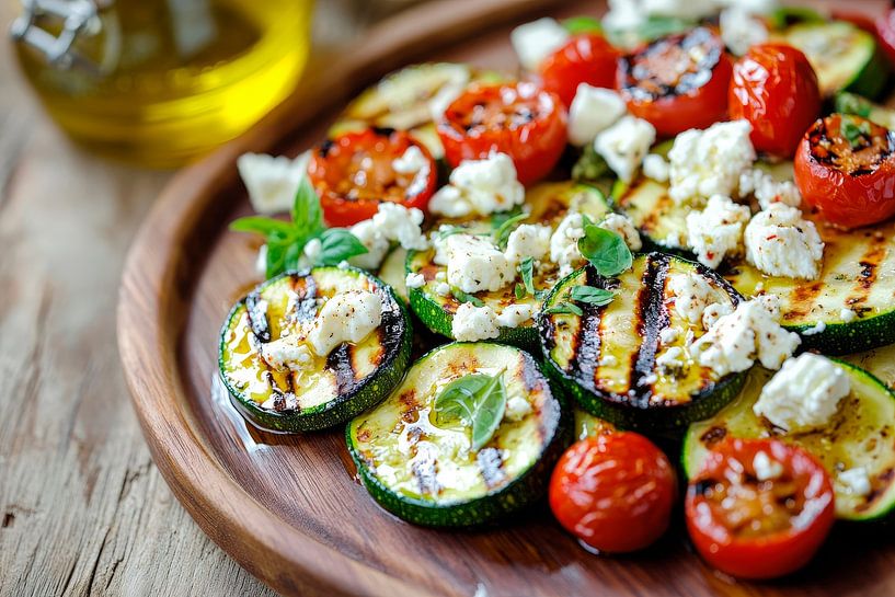 Grilled vegetables with feta and herbs by Poster Art Shop